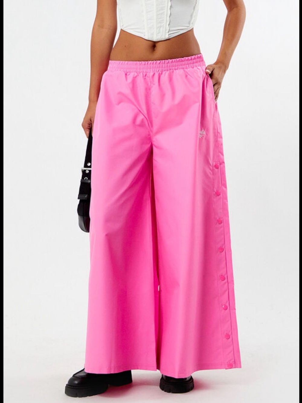 Reebok x Barbie Collaboration Wide Leg Track Pants XXS Pink